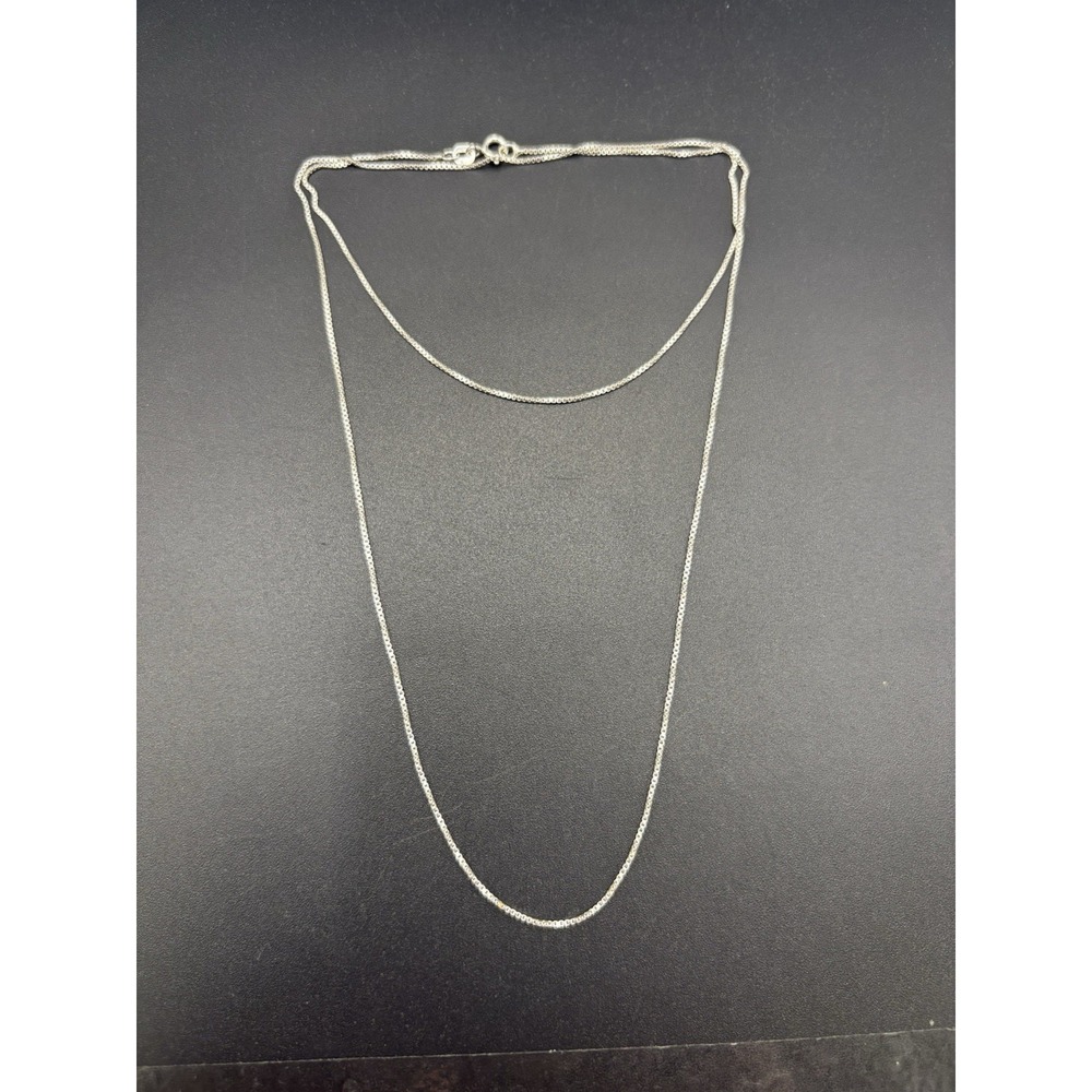 24" New Condition Sterling Silver 1MM Box Chain Necklace 925
